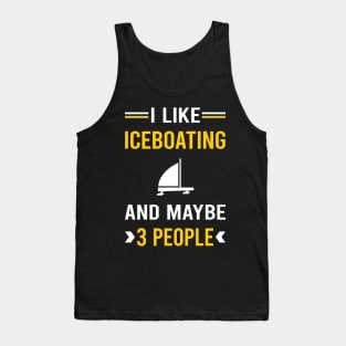 3 People Iceboating Iceboater Iceboat Tank Top